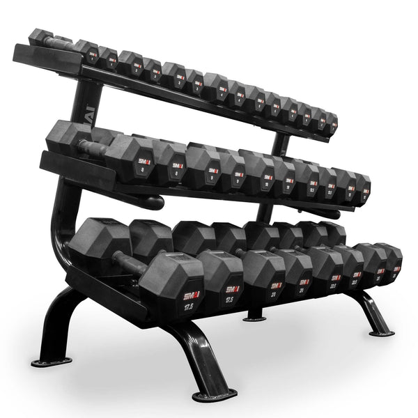 SMAI Black Dumbbell 3 Tier Rack SMAI APEX DUMBBELLS