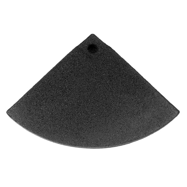 base view of Corner ramp for acoustic 50mm rubber gym tile