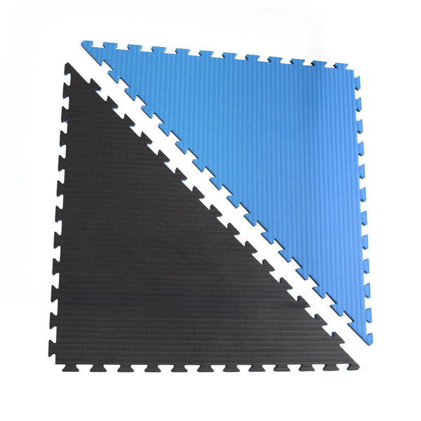 Octagon Jigsaw Mat - 2cm SMAI Flat Lay Black and Blue