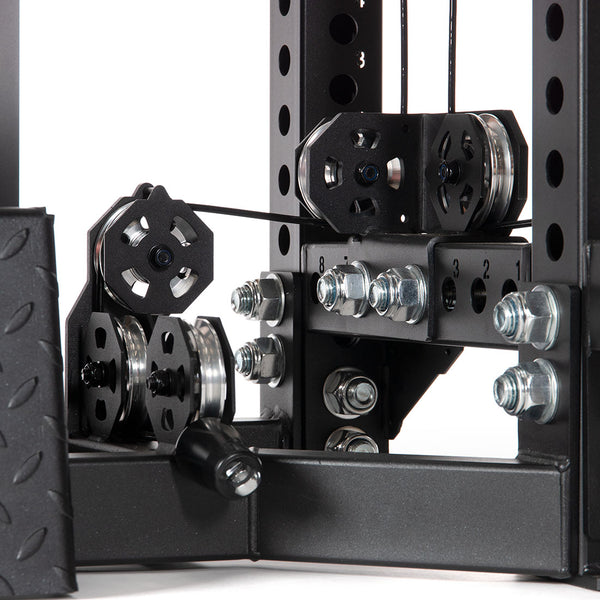 Close up of bottom pully system