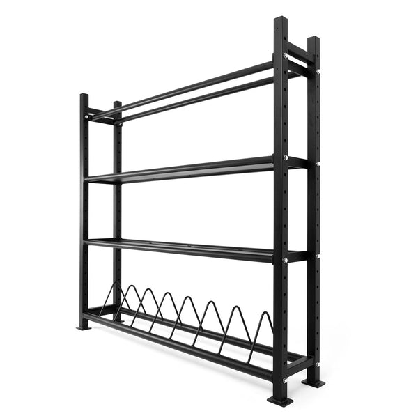 gym mass storage rack 1.7m black steel