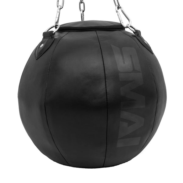 Close up shot of texture and SMAI logo black on black Wrecking Ball