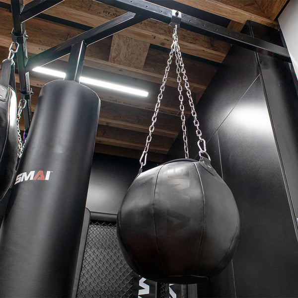 SMAI Wrecking Ball Bag hanging off a beam
