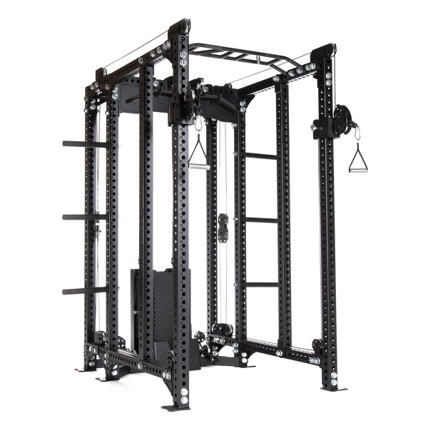 A black metal gym equipment.
