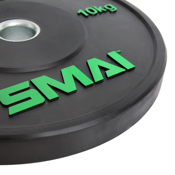 HD Bumper Plates (Pair) - 10kg Close up of SMAI Logo