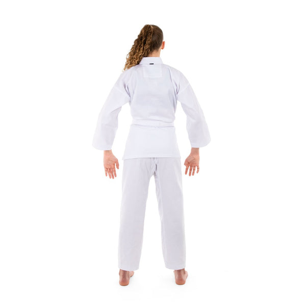 Classic Karate Uniform - 8oz Student Gi White back view