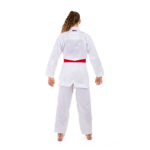 WKF Karate Uniform - 6oz Premium Kumite Gi - Inazuma Back VIew