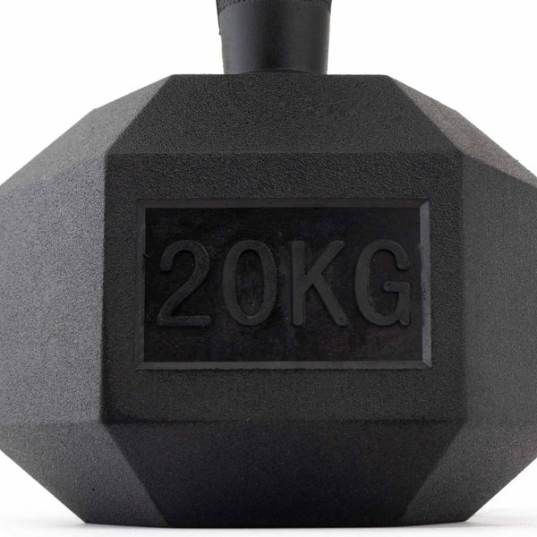 Rubber Hex Dumbbells - Apex (Pair) Close up of 20kg 2