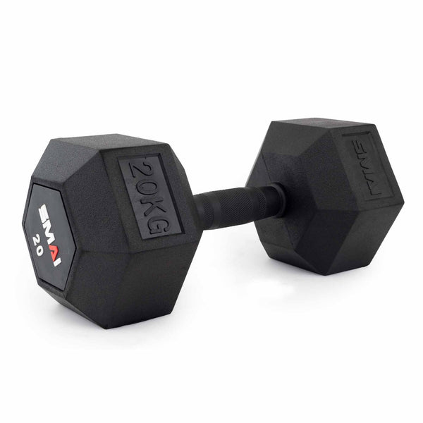 Rubber Hex Dumbbells - Apex 20kg