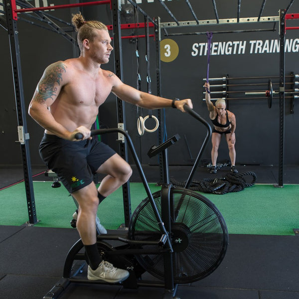 James Newbury using SMAI Air Fit 2.0 Bike Assault Bike