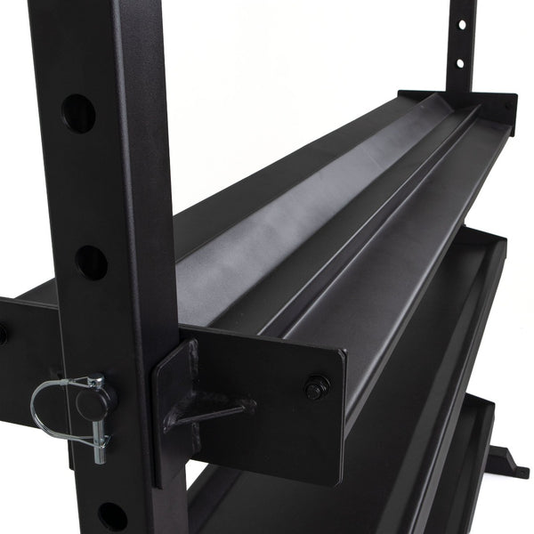 Storage Rack - 4 Shelf Adjustable Close up of second shelf