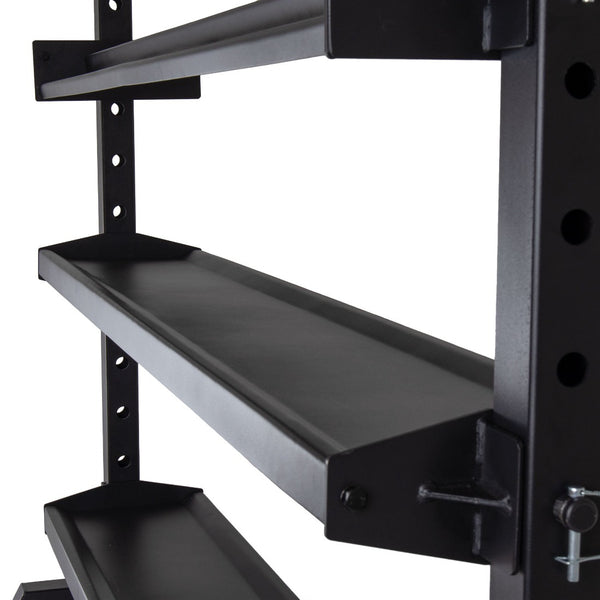 Storage Rack - 4 Shelf Adjustable Close up of third shelf