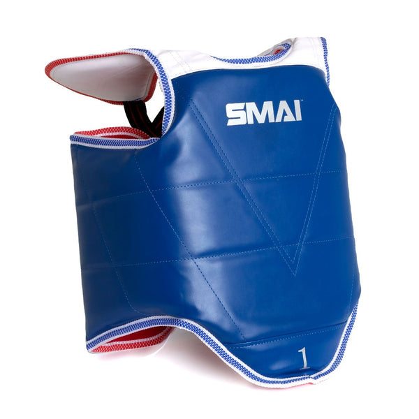 Taekwondo Chest Guard - Reversible Blue side