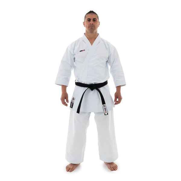 WKF Karate Uniform - 14oz Premium Kata Gi - Kaminari X Front View