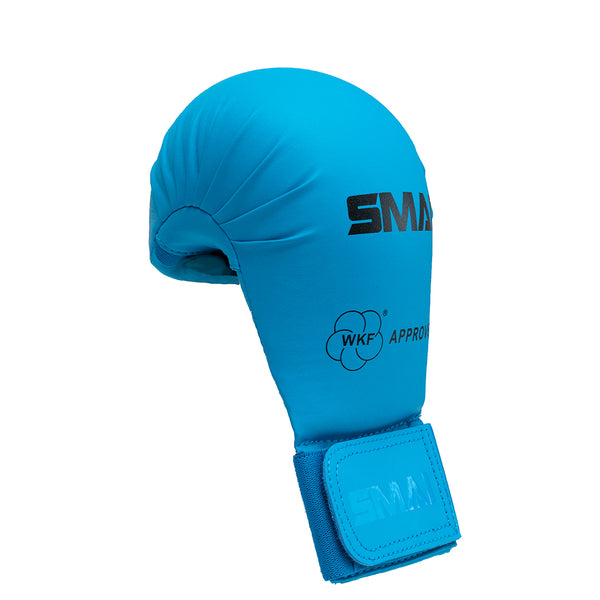 Karate Gloves - WKF Approved Blue Side/Back View 2