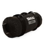 The SMAI Core Bags, made from rip-proof vinyl, are black cylindrical bags with handles and "SMAI 30KG" on the side—ideal for dynamic strength training and intense workouts.