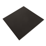 A square, flat SMAI EPDM Rubber Gym Flooring Tile - 15mm - Black is displayed on a white background and viewed at an angle.