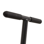 Close-up of the SMAI Barbell Jack - Double, featuring a black T-shaped handlebar with foam grips on each side, designed for effortless lifting during barbell loading and unloading, shown against a plain white background.
