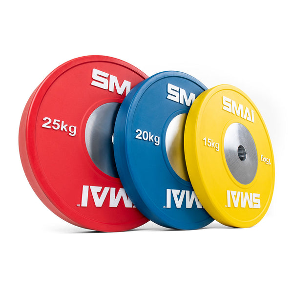 Competition Bumper Plate Set with Barbell - 120kg