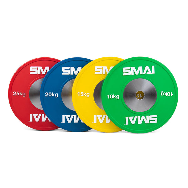 Competition Bumper Plate Set with Barbell - 140kg