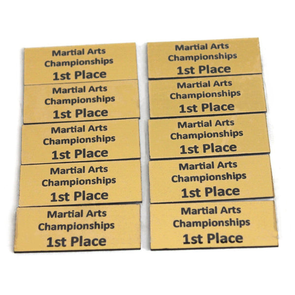Trophy name plate - 1st 10 Pack