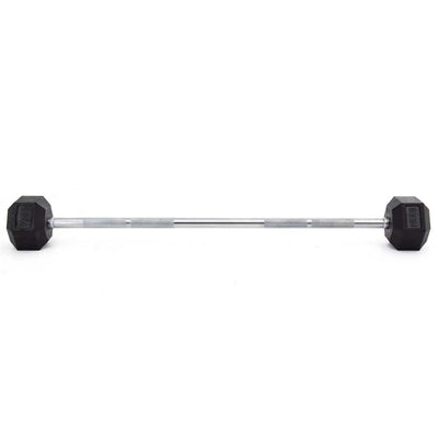 Fixed Pump Bar 10kg rubber hex full width
