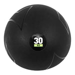 The SMAI Slam Ball, made from heavy-duty black rubber with a textured surface, features a small circular "30 KG" label in white and green, perfect for durable sand-filled ball enthusiasts.