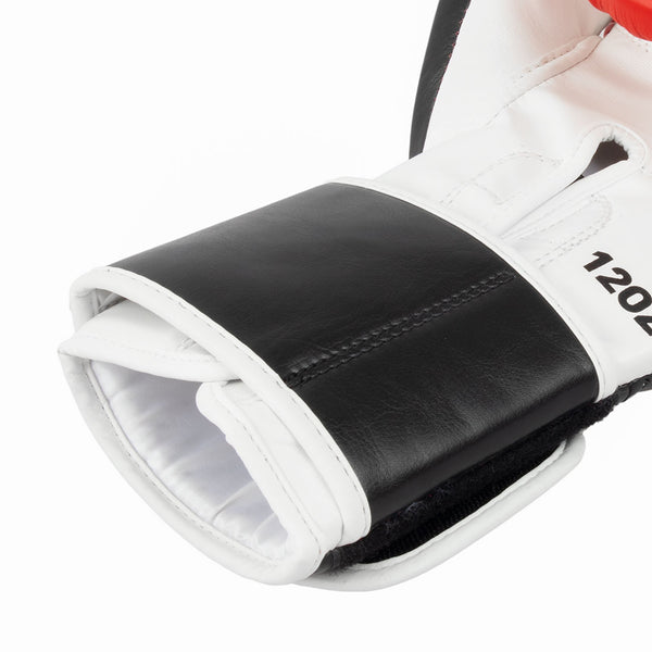 ProGuard Red Boxing Glove Close up detail of cuff palm side up