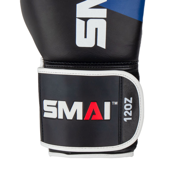 ProGuard Blue Boxing Glove Close up detail of 4 inch velcro cuff