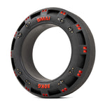 The 80kg Strongman Functional Tyre by SMAI is a black and red weighted training tool resembling a gym tyre, marked with "SMAI" and "80KG." It has multiple chain handles around its circumference, offering versatile grip options for fitness exercises.