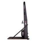 Side profile of a black SMAI AirMag X Skier on a floor stand.