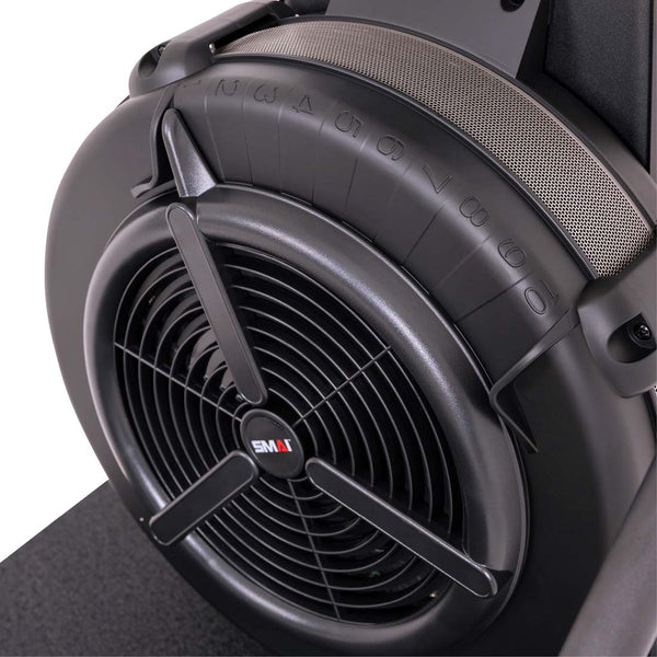 Air resistance fan for an SMAI AirMag X Skier with an adjustable damper numbered 1 to 10.