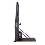 Black SMAI AirMag X Skier ski machine with a floor platform and vertical design.