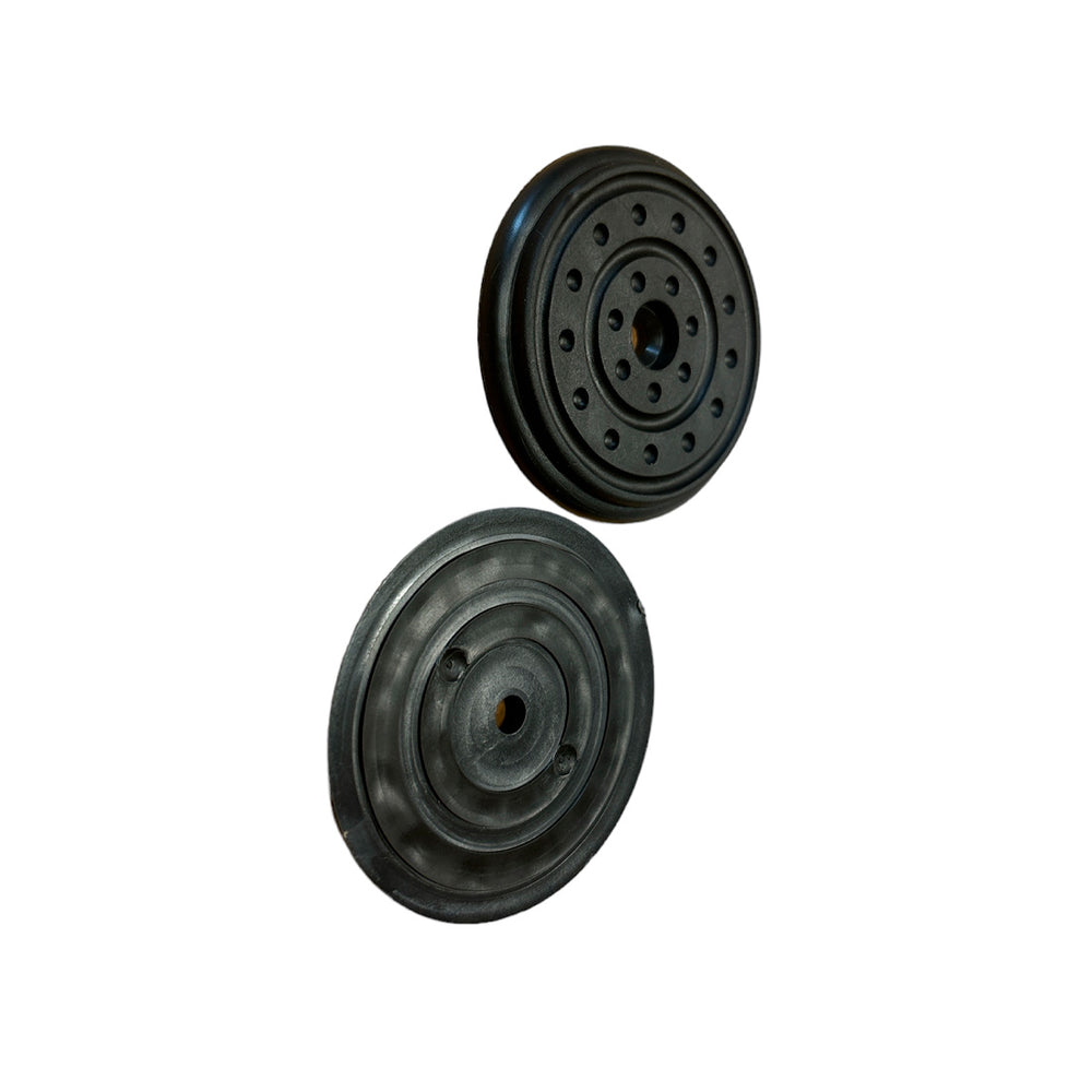 A close-up of the SMAI Air Spin - Round Foot Pad, a black circular accessory designed as a replacement part.