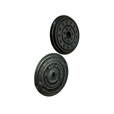 A close-up of the SMAI Air Spin - Round Foot Pad, a black circular accessory designed as a replacement part.
