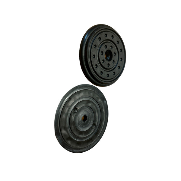 A close-up of the SMAI Air Spin - Round Foot Pad, a black circular accessory designed as a replacement part.