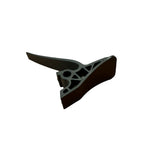 The SMAI Air Spin - Saddle Adjusting Switch is a black, angular plastic or metal part with a slanted edge and geometric cutouts, shown isolated on a white background.