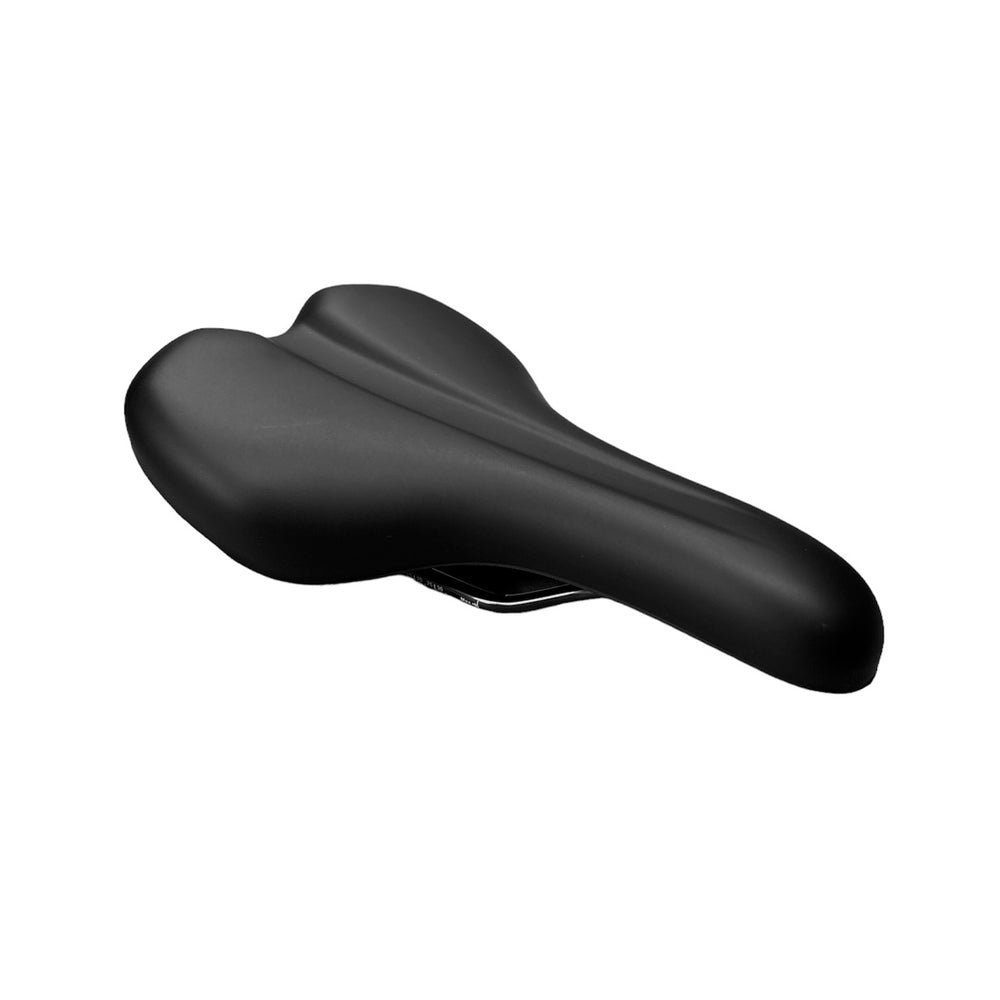 The SMAI Air Spin - Seat replacement Velo is a black, ergonomic bicycle saddle, ideal as a spare part for your Air Spin Bike, shown on a white background.