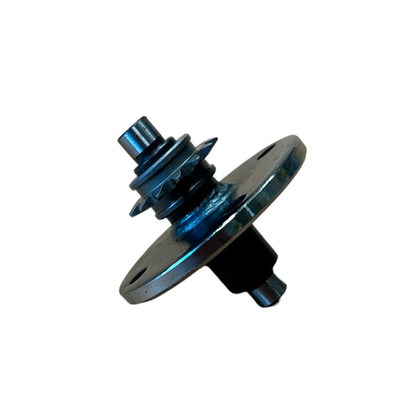 The SMAI Air Spin - Transmission Sprocket is a metal mechanical part with a round flange, gears, and shaft, designed as a replacement or spare part for the Air Spin Bike, shown against a white background.