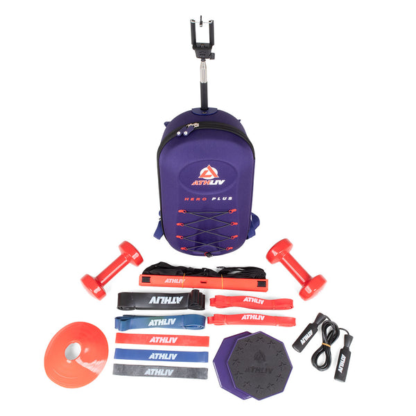 Athliv workout hero bag with included kit