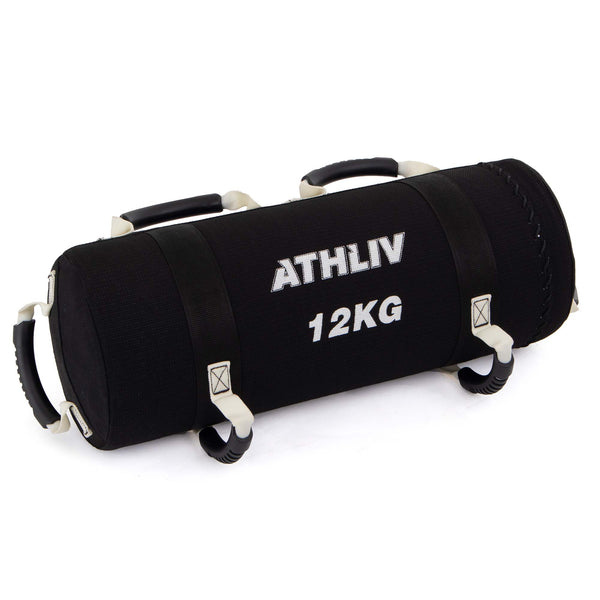 Discover the 12KG ATHLIV Core Bag, designed for a superior workout with durable white handles. Perfect for commercial-grade fitness enthusiasts seeking excellence.