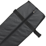 Introducing the SMAI MMA Cage - Pad, a sleek black rectangular carrying case with a central zipper and two straps for effortless portability. Crafted with durable vinyl upholstery, this case is perfect for stylishly storing or transporting long items.