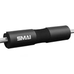 SMAI barbell pad / hip thruster pad in black foam on a barbell on white background