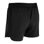 The SMAI MMA Grappling Shorts - Black feature an elastic waistband and stretch fabric gusset, shown from the back on a white background.