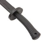 The SMAI Large Kung Fo Dao / Broadsword - Unbreakable is a black polypropylene training sword with a matching handle, designed for safe and realistic practice sessions.