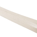 Close-up of the SMAI Bokken – White Oak Stained Beechwood, highlighting its smooth finish and grain—ideal for martial arts training.
