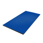 The SMAI Dollamur Flexi Connect Gym Flooring Roll in royal blue is displayed on a white background, featuring a thin, rectangular shape with a smooth, textured surface and athletic foam technology.