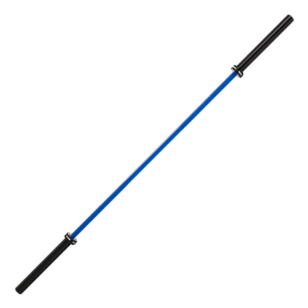 The SMAI Barbell - Blue Ceramic Coat - 20kg features a blue shaft with black sleeves, shown diagonally from bottom left to top right on a white background.