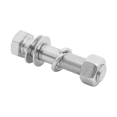 A SMAI Spare Bolt Set for the Vanta Series Power Rack is shown: a metal bolt with two hex nuts, a flat washer, and a split lock washer, all assembled and displayed on a white background.