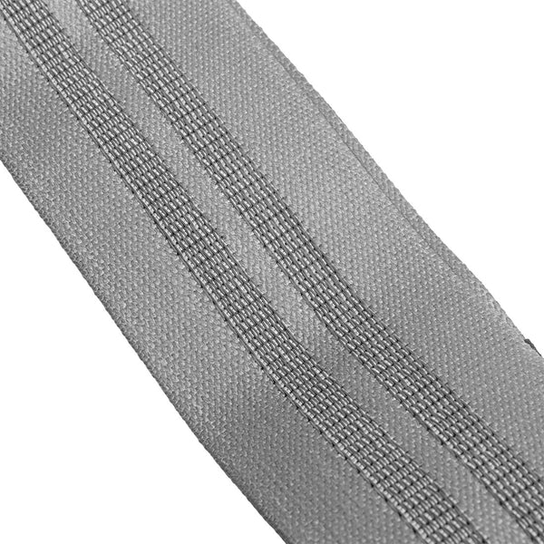 Close-up of the SMAI Combine Air Knitted Mini Band Light in grey, showing two parallel rows of reinforced stitching along its polycotton length.